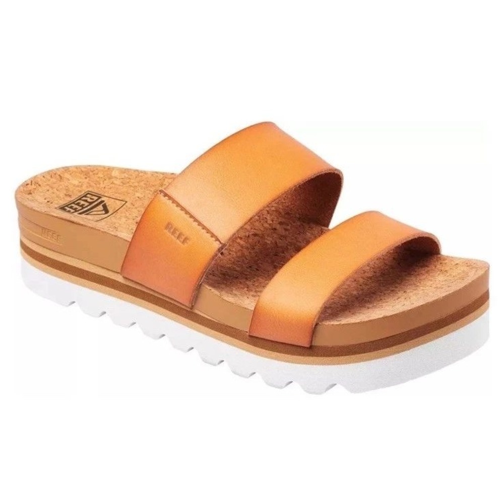 Reef Women's Size 11‎ Cushion Vista Hi Slip-on Sandal Natural Brown New